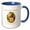 Blue/White, variant on 3drose, New Mexico Territory Tree Two-needle Pinyon Pine, 11oz Two-tone Black Mug