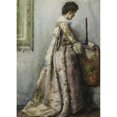 thumbnail image 3 of Henry Scott Tuke 18x24 Black Modern Framed Museum Art Print Titled - The Silk Gown, Portrait of Maria Tuke Sainsbury, 3 of 5