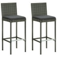 thumbnail image 4 of vidaXL Patio Bar Set Bar Table and Stools Patio Furniture Set with Cushions, 4 of 38