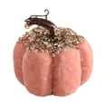 thumbnail image 1 of Decoración de mesa de otoño con forma de calabaza de franela de 3,5 x 3,5 pulgadas, centro de mesa para decoración de mesa de comedor de boda, Rosa, 1 of 8