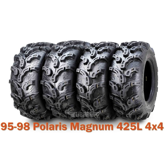 95-98 Polaris Magnum 425L 4x4 Full Set ATV tires 25x8-12 & 25x11-10 Premium Mud