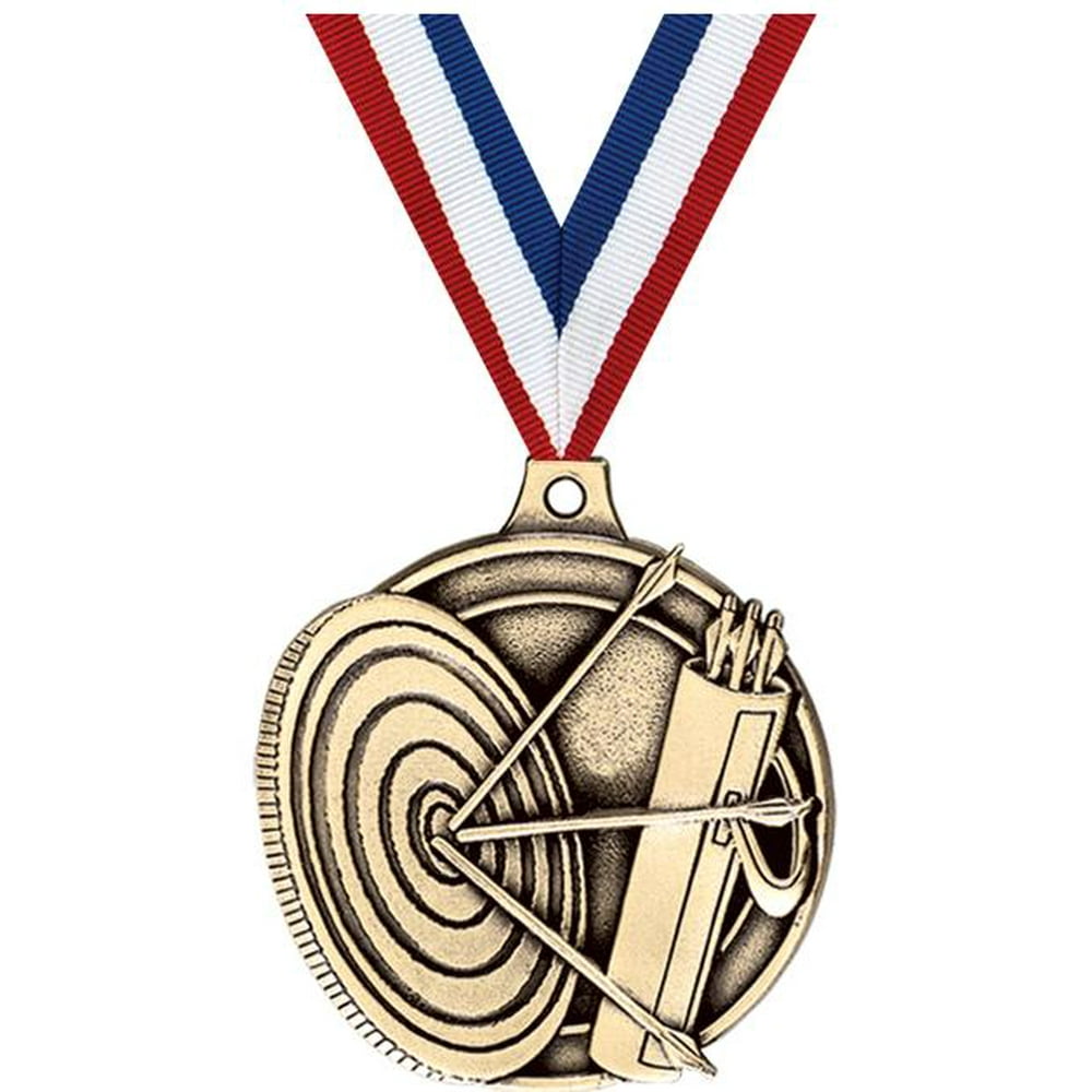 Archery Medals, 2" Gold Diecast Archery Medal Award 1 Pack Walmart