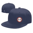 thumbnail image 4 of DouZhe Flat Brim Cap Snapback Hat, Two Meters Warning Warning Precare Imprime Casquette de Baseball Adulte Bleu Réglable, 4 of 6
