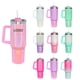 thumbnail image 4 of Custom 40 oz Tumbler With Handle Lid and Straw Insulated Rainbow Paint Stainless Steel Travel Mug Iced Coffee Cup Car Travel Mug, 4 of 5