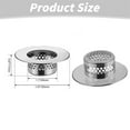 thumbnail image 3 of Bathroom Sink Strainer, Bathtub Lavatory Sink Drain Strainer, Hair Catcher for Laundry, Mop Pool, Utility, Slop, RV Sink, Stainless Steel Drain Filter, Fit Hole Size from 1.25", 1 Pcs, 1.97x0.67", 3 of 7
