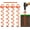 Orange, variant on 12.2 Inch Spiral Ground Anchors Heavy Duty Screw in Spiral Stakes 4 Pack Folding Ring Ground Stakes for Securing Dogs,Tents, Trampolines, Canopies, Swing Sets,Green