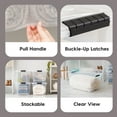 thumbnail image 4 of IRIS 72 Qt Stackable Plastic Storage Bins with Lids- See-Through- Clear, 4Pk, 4 of 10