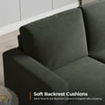 thumbnail image 6 of BLAZANT 89" Sofa Couch, 3 Seater Sofa with Suppleness Armrests, Corduroy Fabric Deep Seat Sofa with Upholstered Cushion& Backrests, Modern Comfy Couch for Living Room Apartment Office, 6 of 11