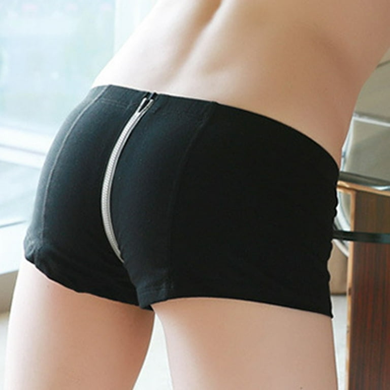YIWEI Mens Boxer Briefs Underwear Shorts Pants Sexy Stretch Soft