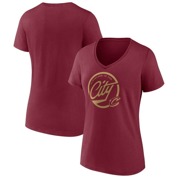 Women's Wine Cleveland Cavaliers Team Pride V-Neck T-Shirt
