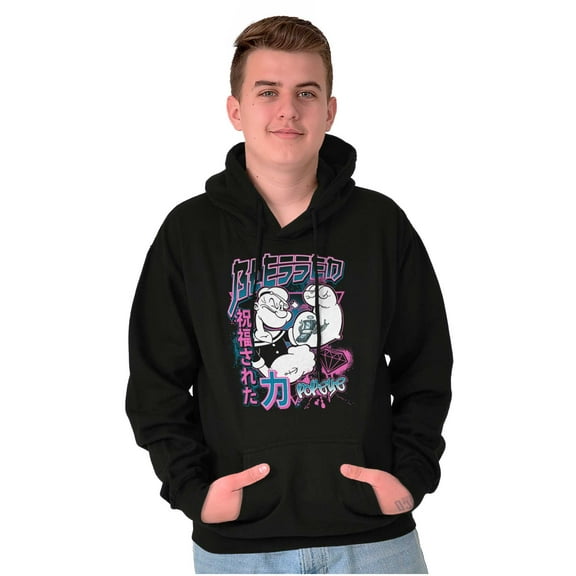 Popeye Blessed Cool Asian Inspired Hoodie Hooded Sweatshirt Men Brisco Brands S