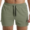 thumbnail image 4 of OIOLOYJM Swim Trunks Men 5 Inch Mesh Quick Dry Drawstring Waist Gym Running Board Shorts Lightweight Breathable Athletic Bathing Suit Army Green L, 4 of 6