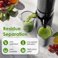 thumbnail image 3 of Masticating Slow Cold Press Juicer with Extra Wide Feed Chute for Vegetables and Fruits - Open Box, 3 of 5