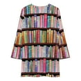 Bookworm Antique book library vintage book shelf Long Sleeved Dress