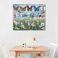 thumbnail image 2 of Nawypu  Christian Butterflies Canvas Wall Art God Says You Are Butterfly Flower Inspirational Painting Wall Decor Framed Scripture Poster Home for Living Room Bedroom Bathroom Decoration, 2 of 6
