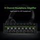 thumbnail image 3 of Amplificador de auriculares de 8 canales, Amplificador de audio parauriculares Estéreo Control de Volumen y Conectores Estéreo de 6,35 mm, Divisor de Auriculares RGB, 3 of 7