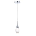 thumbnail image 3 of JoollySun 1 Light Single Mini Pendant Light LED Ceiling Hanging Light with Bubble Crystal in Chrome, 3 of 7