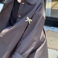 thumbnail image 5 of Girls Loose Trench Coat Mid Length Single Breasted Lapel Collar Fashion Casual Windbreaker Long Jacket Outerwear (7 Years, Black), 5 of 7