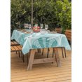 thumbnail image 3 of Outdoor Tablecloths with Umbrella Hole & Zipper, Mint Green Starfish Rectangle Tablecloth 52x70 Inch, Coral Shell Ocean Vintage Coastal Waterproof Table Cloth, Patio/Pool/Picnic Table Covers, 3 of 8