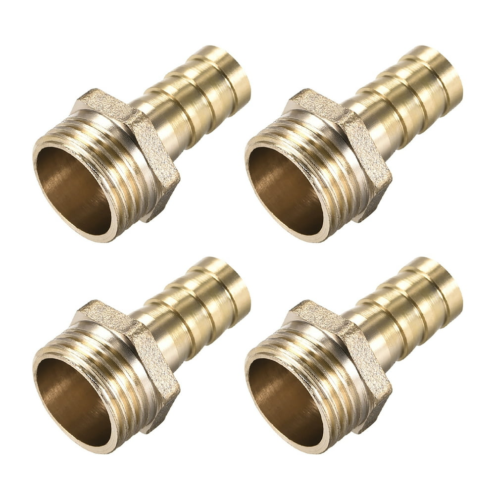 Brass Barb Hose Fitting Connector Adapter 12mm Barbed x G1/2 Male Pipe ...