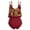 Wine, variant on JINMGG Summer Womens Plus Size Clearance Women's High Breast Contrast Sunflower Print Split Bikini Set Two Piece Swimsuit Sets Wine XXL