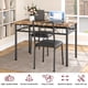 thumbnail image 2 of ChaoLink Juego de mesa y sillas para cocina y comedor para 5 personas, mesa y 4 sillas de metal y madera, color marrón rústico, 2 of 8
