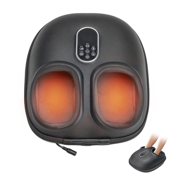 SHOUFTW Full Foot Massager Machine with Heat & Shiatsu, Deep Tissue Plantar Fasciitis Relief, Gifts for Women Men Mom Dad, Fits up to Size 13
