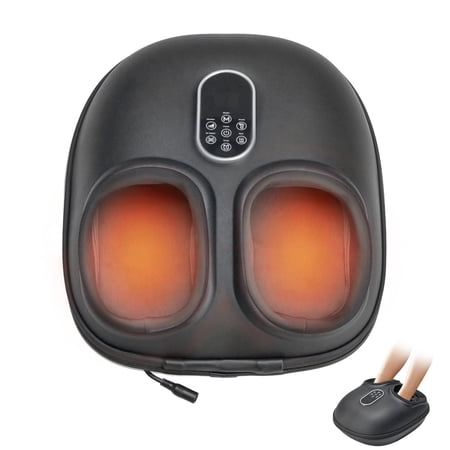 SHOUFTW Full Foot Massager Machine with Heat & Shiatsu, Deep Tissue Plantar Fasciitis Relief, Gifts for Women Men Mom Dad, Fits up to Size 13