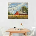 thumbnail image 2 of ARISTURING Barn Framed Wall Art Decor: Old Rustic Red Barn Painting Western Farmhouse Wooden Picture Country Silo Landscape Artwork for Bedroom Kitchen Home, 2 of 6