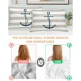 thumbnail image 4 of Hokiten Pillow Cases Standard Size Set of 2, Lumbar Pillow Covers, Beige White Striped Satin Pillowcases with Zipper for Hair/Skin, Navy Blue Beach Nautical Anchor Ocean Coastal 20x26 Inches, 4 of 6