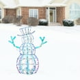 thumbnail image 2 of National Tree Company Medium 48" Tinsel Snowman Decoration with LEDs, Iridescent, 2 of 7