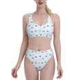 thumbnail image 2 of Picia Rabbit In The Rain Women's High Waisted Bikini Scoop Neck Swimsuit Two Pieces Bathing Suit-XX-Large, 2 of 8