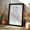 thumbnail image 2 of Christian Our Father The Lords Prayer Framed Wall Art Prints Posters Decor, Rustic Bible Verse Scripture Religious Pictures Framed Artwork for Walls Prayer Room Living Room Home Decor 11x14, 2 of 6