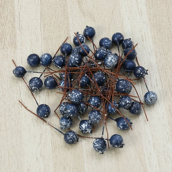 FOMIYES 50Pcs Blue Christmas Artificial Berries Realistic DIY Home Berry Ornament