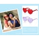 thumbnail image 5 of Paquete de 2 gafas de sol sin montura en forma de corazón para mujer, una pieza, translúcidas, 5 of 5