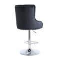 thumbnail image 4 of Alexent Modern Glam Velvet Bar Stool Chairs Adjustable Height - BLACK SET OF 4, 4 of 17