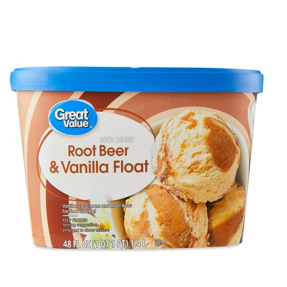 Great Value Root Beer and Vanilla Float Ice Cream, 48 fl oz