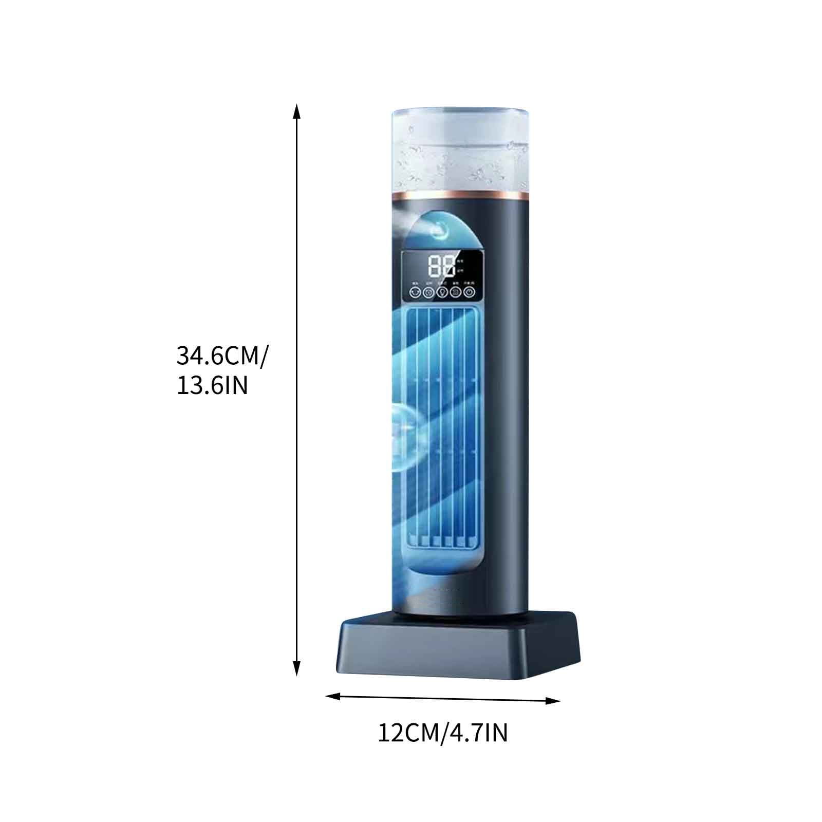 Fufafayo Desktop Tower Fan, Portable Evaporative Air Cooler Fan with Water Tank, USB Desk Fan for Home, Office or Bedroom, Remote Control Included