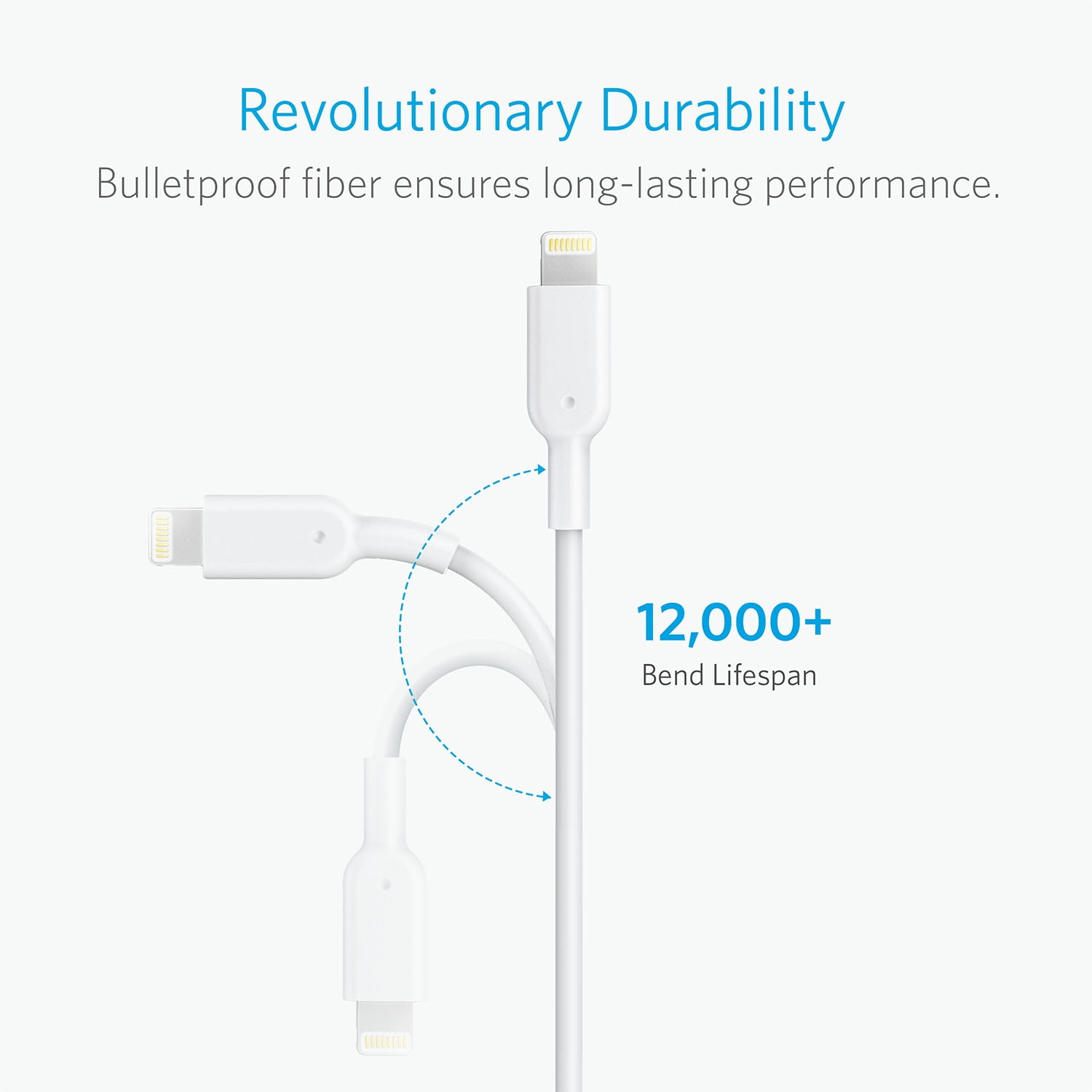 Anker Powerline II Lightning Cable: Fast Charge, 3ft MFi Anker Powerline II Lightning Cable: Fast Charge, 3ft MFi