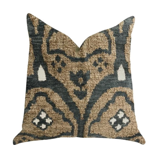 Tulipe Zen Vert Taupe Luxe Jeter Oreiller&44; 20 x 36 Po Roi