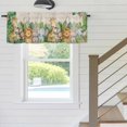 thumbnail image 5 of Tropical Botanical Window Valance for Kitchen, Cute Zebra Lion Monkey Cartoon Elephant Giraffes Rod Pocket Short Curtain for Small Windows, Light Filtering Decorative Valance, 42 x 18 Inch, 1 Panel, 5 of 9