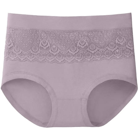 WMTBSRSW Women s Stretch Briefs Comfy Strentchy Underwear High Waist Tummy Control Panties Lightweight Lace Ladies Panty