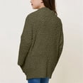 thumbnail image 4 of GiLiling Girls Cardigan Open Front Popcorn Knit Long Sleeve Sweaters Coat Fuzzy Knit Outwear with Pockets Warm Winter Cardigans (Blackish Green, 5-6 Years), 4 of 6