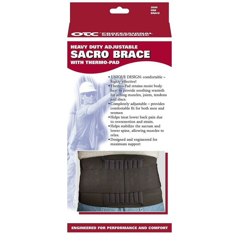 OTC Heavy Duty Sacro brace with Thermopad Universal Black (2886)