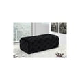 thumbnail image 2 of Homestock Industrial Luxe Black Velvet Ottoman/Bench, 2 of 7
