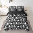 thumbnail image 2 of Feelyou Bohemian Damask Twin Bedding Sets 7-Piece, Gothic Cat Bedding Comforter Set, 2 of 8