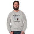 thumbnail image 5 of Rainy BBQ Grill Funny Windy Novelty Men's Crewneck Sweatshirt Brisco Brands S, 5 of 6