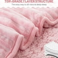 thumbnail image 6 of Sivio 15lbs Twin Size Weighted Blanket, Soft Luxury Fleece Sherpa Cozy Warm Heavy Blankets for Adults, for Couch Bed, 48" x 72" Pink, 6 of 9