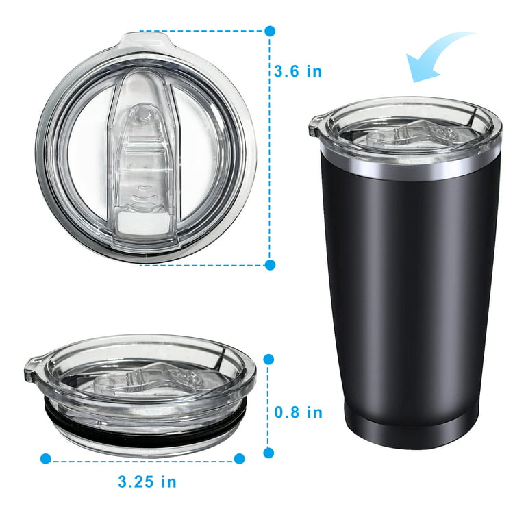 3 Replacement Lids for Stainless Steel Tumbler Travel Cup, Leak and Spill  resistant Lid for 30 OZ YETI Rambler or Others of Insulated Mugs With an  Inside Diameter of 3.7-3.74 Inches - Yahoo Shopping