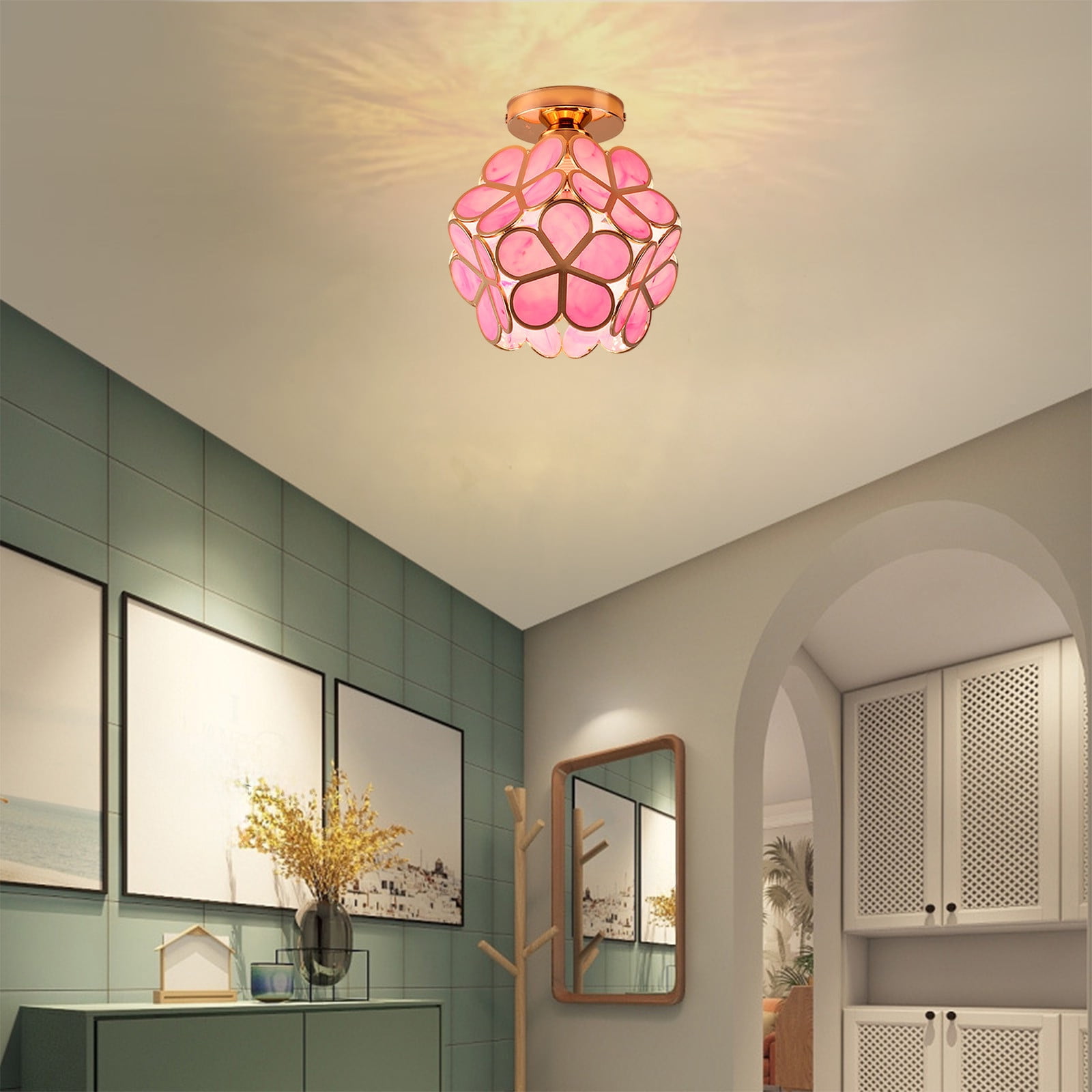 Inerposs Scandinavian Modern Ceiling Light, Unique Corridor Aisle Fixture, Decorative Entryway Lighting, Stylish Balcony and Foyer Illumination, Perfect for Home Décor